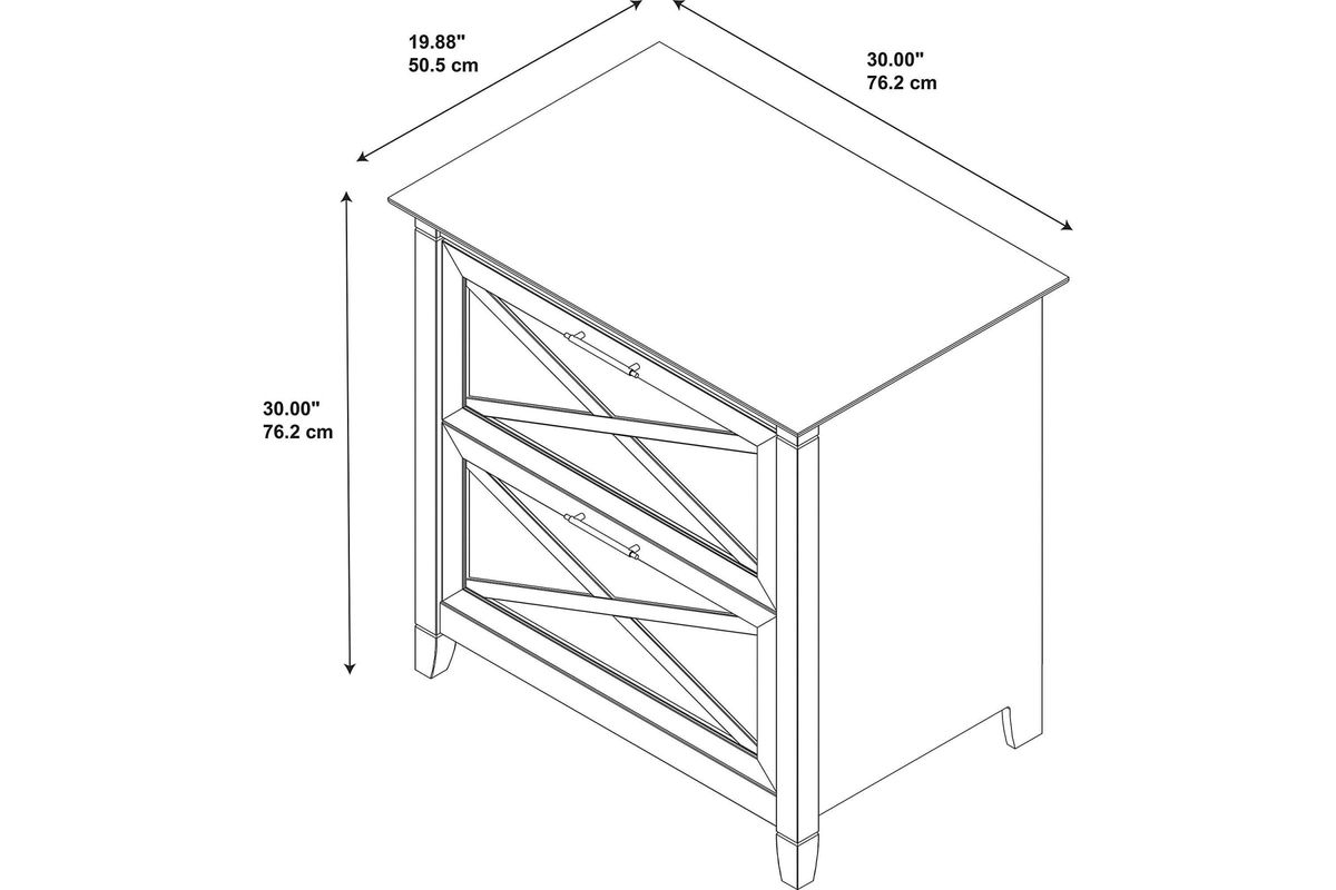 Key West Lateral File in Washed Grey by Bush at GardnerWhite