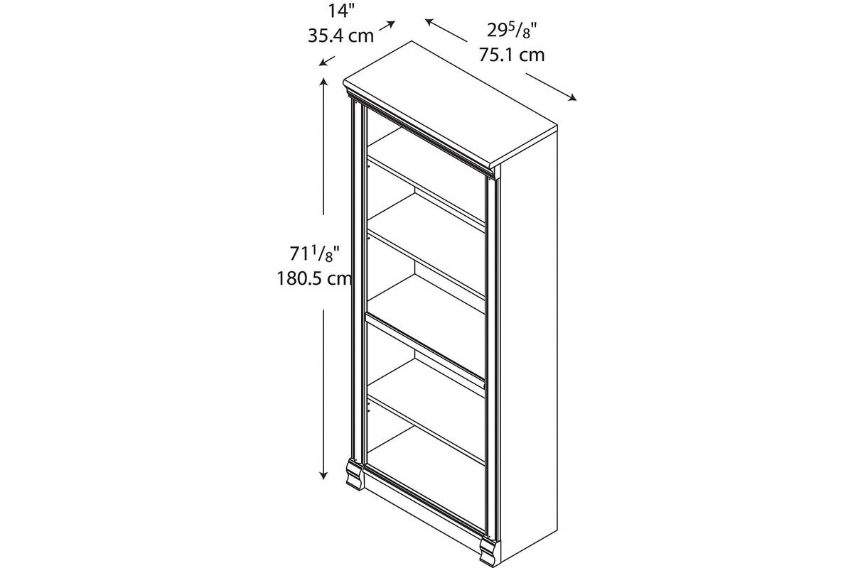 Birmingham 5Shelf Bookcase in Harvest Cherry by Bush at GardnerWhite