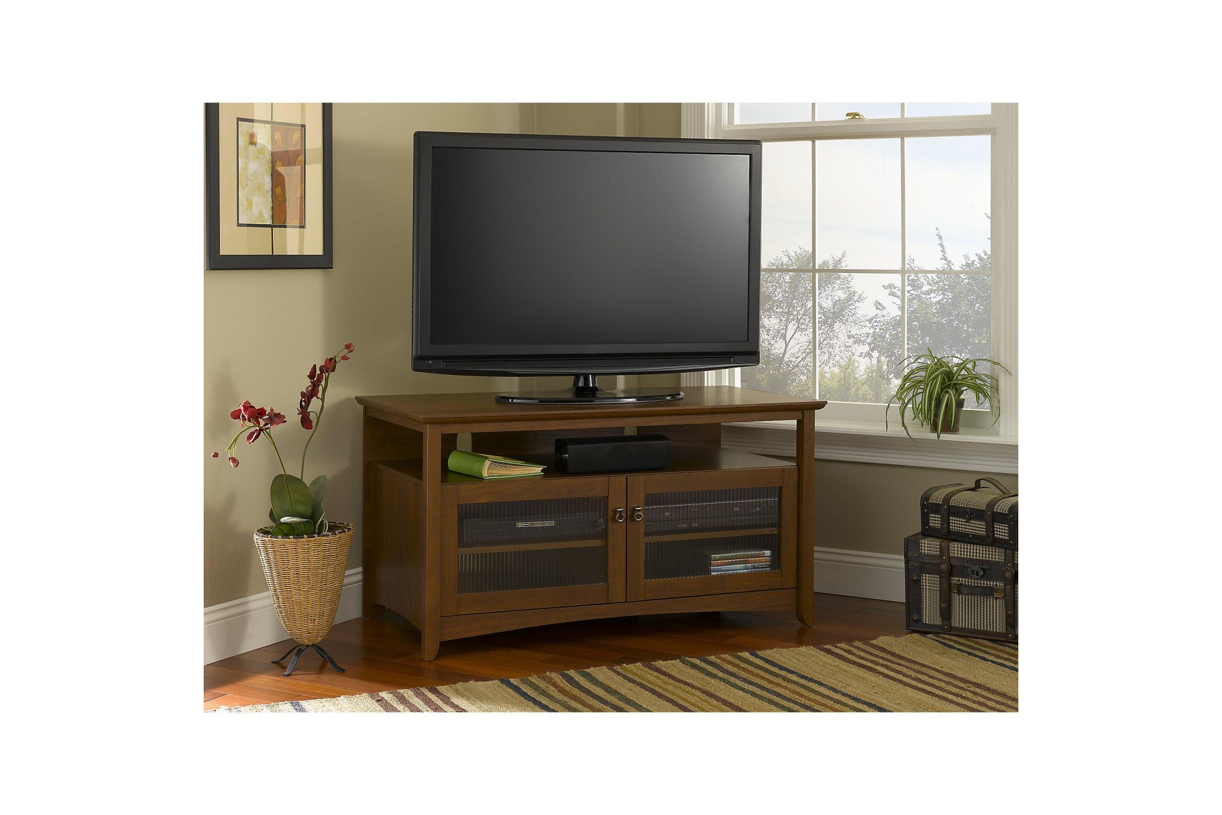 Buena Vista TV Stand in Serene Cherry by Bush at GardnerWhite
