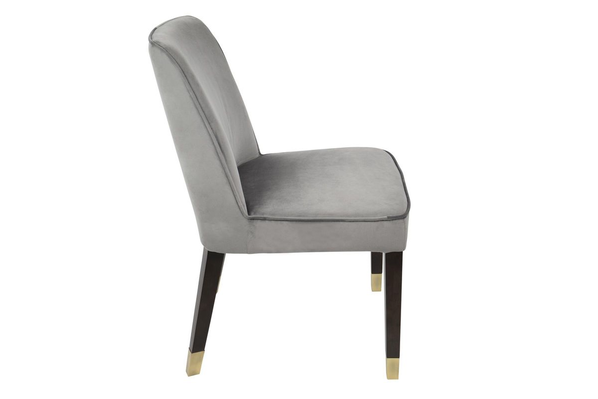 Zora Contemporary Dining Chairs (Set of 2) in Silver Velvet by LumiSource