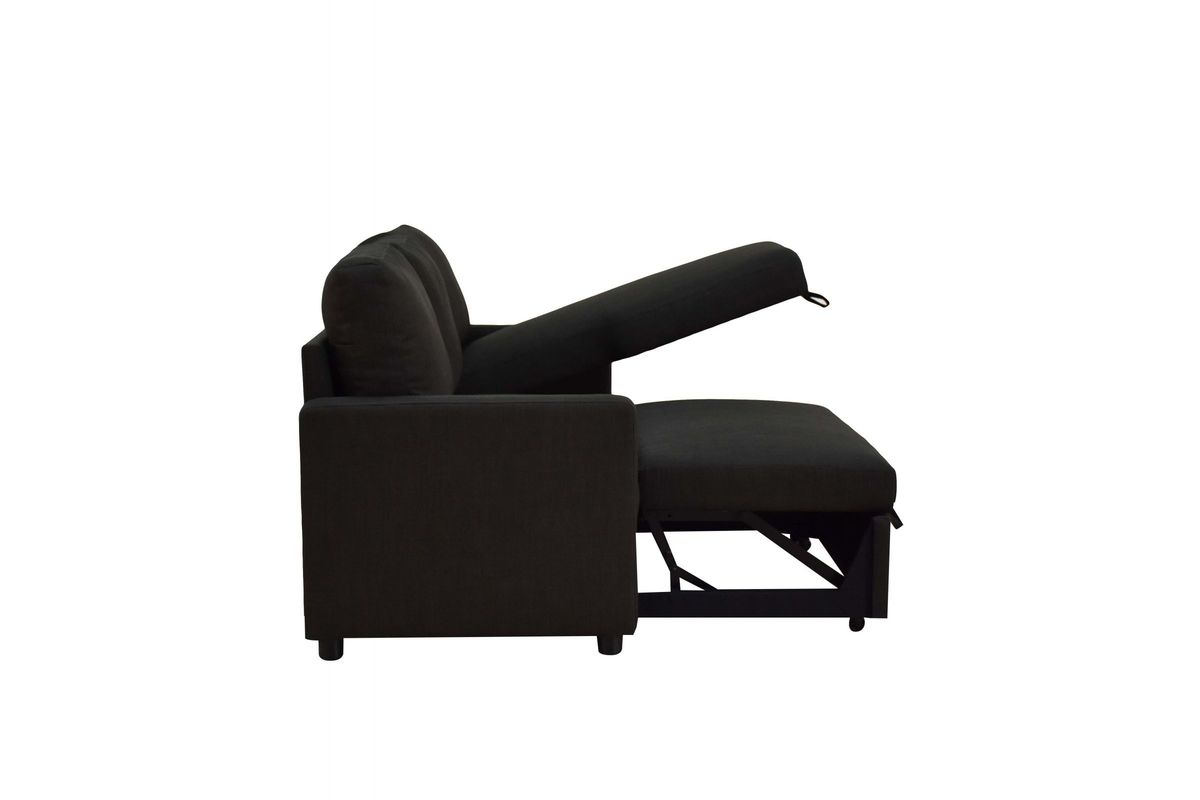 Hiltons Sectional Sleeper Sofa with Storage in Charcoal by ACME