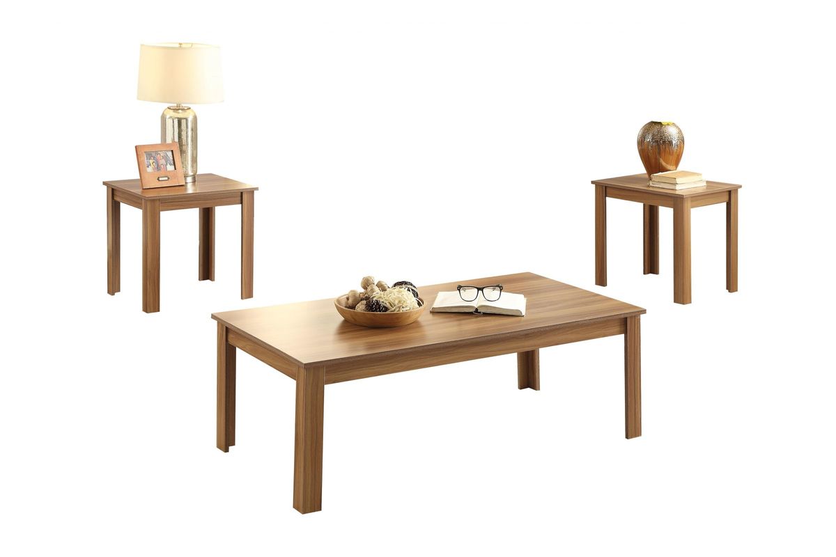 Malena 3Piece Coffee and End Table Set in Oak by ACME